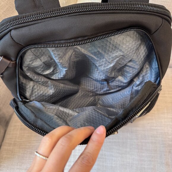 Tumi alpha bravo knox black with brown leather backpack - Picture 6 of 7